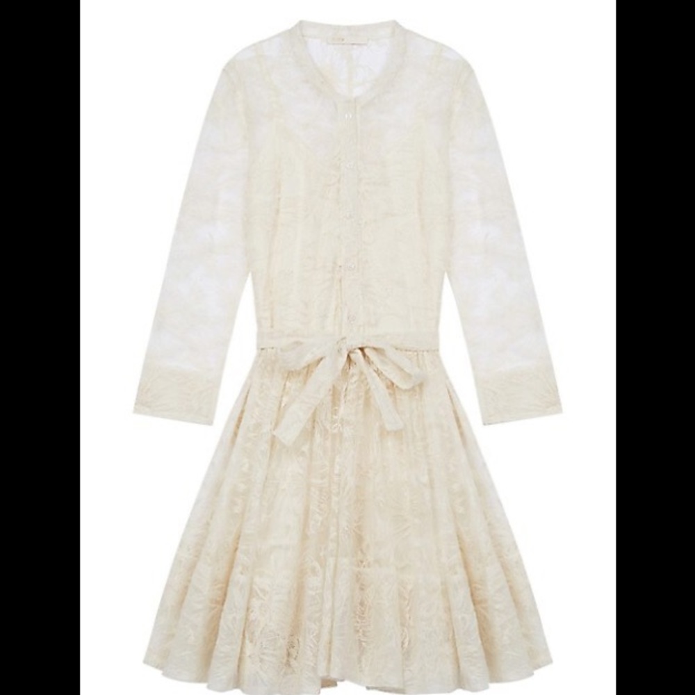 Maje Cream Midi Dress